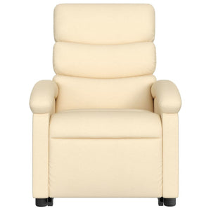 Electric Stand up Recliner Chair Cream Fabric