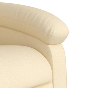 Electric Stand up Recliner Chair Cream Fabric
