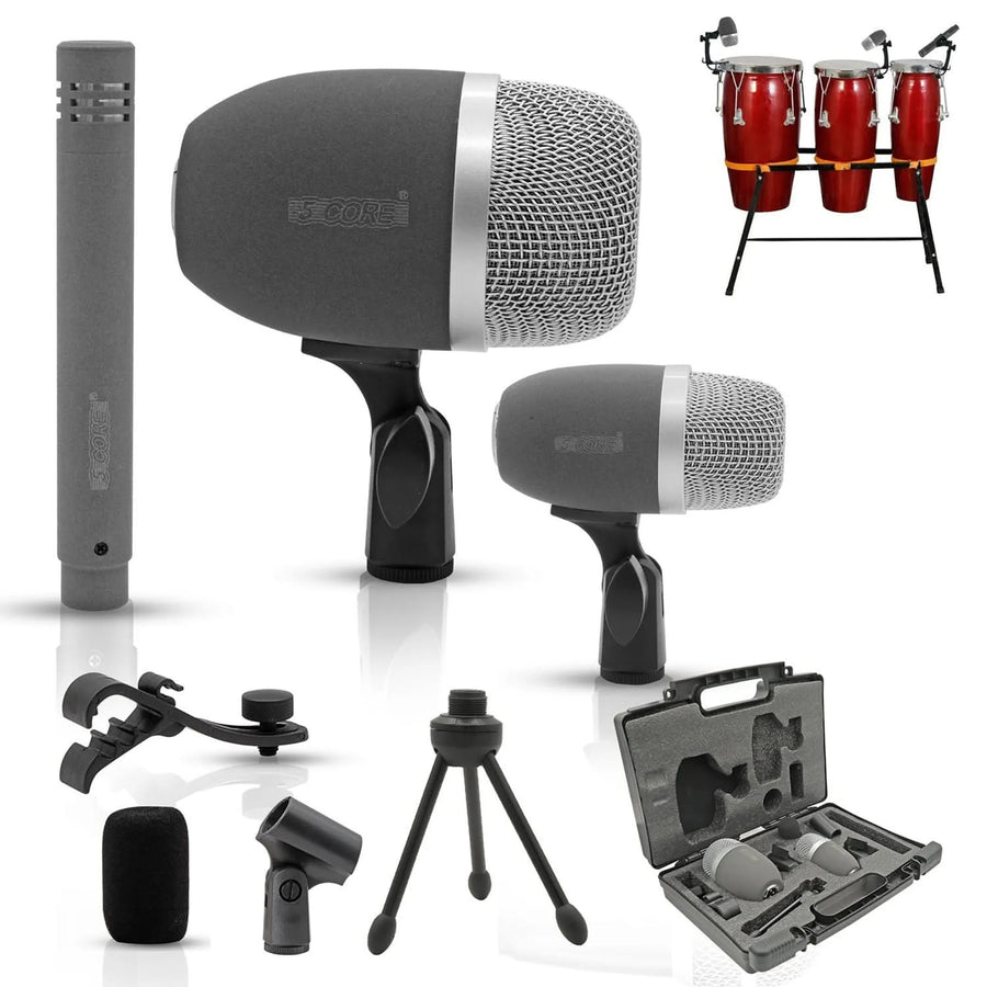 Conga Mic Snare Tom Microphone Drum Kit Condenser XLR Instrument Mics XP