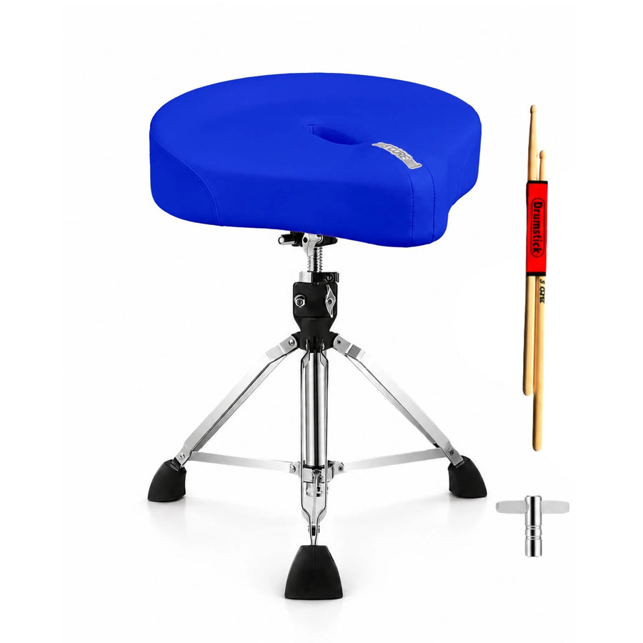 Drum Throne Padded 4.5 Pressure Relief Ergonomic Drummer Stool Swivel Adjustable