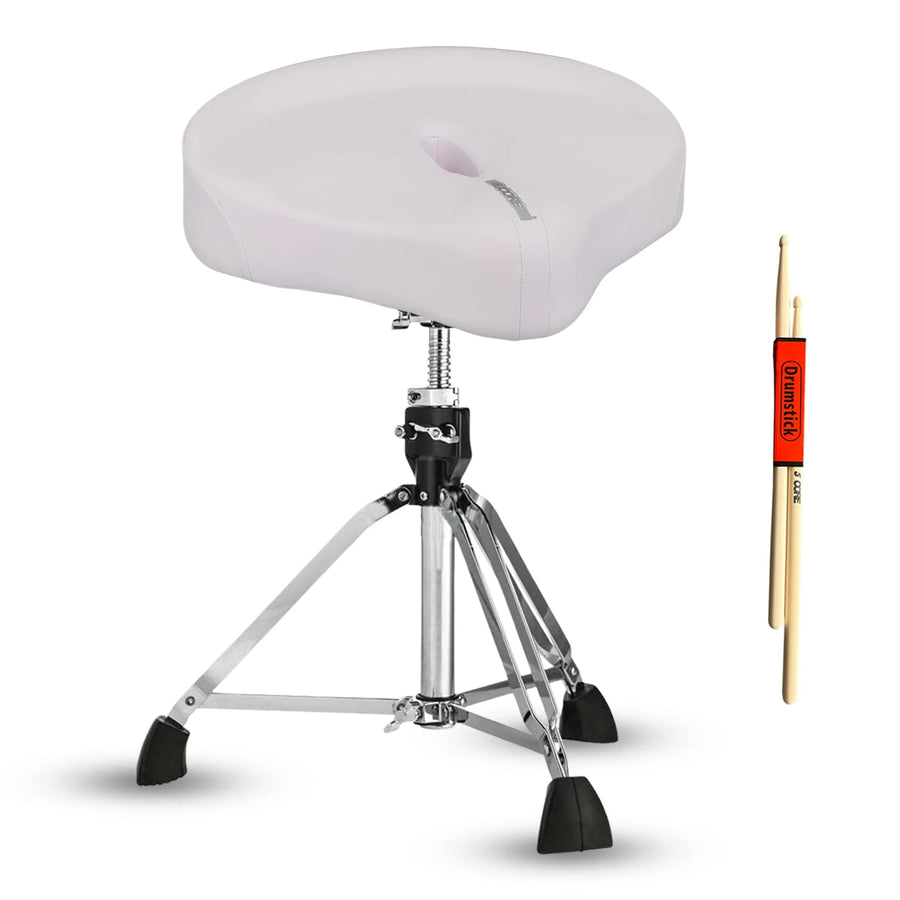 Drum Throne w 4 Padded Stool Adjustable Drummer Chair