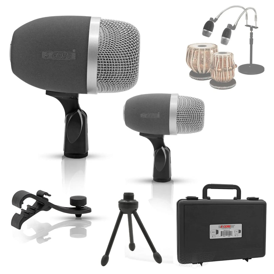 Tabla Mic Indian Instrument Microphone Set for Bayan Dayan Dholak Mic for Studio Stage Temple