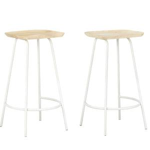 Bar Stools 2 pcs Solid Mango Wood