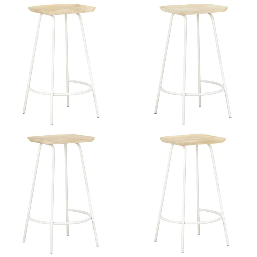 Bar Stools 4 pcs Solid Mango Wood