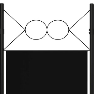 3-Panel Room Divider Black 47.2"x70.9