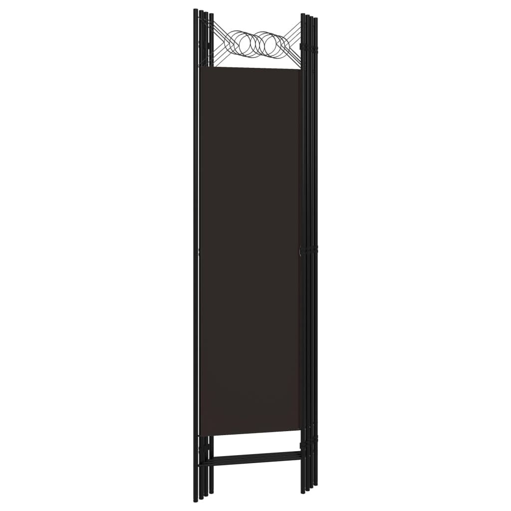 4-Panel Room Divider Brown 63"x70.9