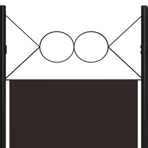 4-Panel Room Divider Brown 63"x70.9