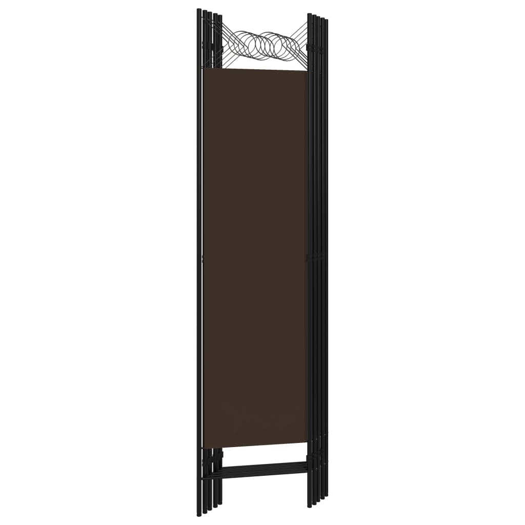 5-Panel Room Divider Brown 78.7"x70.9