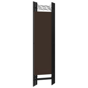 5-Panel Room Divider Brown 78.7"x70.9
