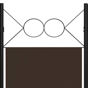 5-Panel Room Divider Brown 78.7"x70.9