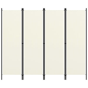 4-Panel Room Divider White 78.7"x70.9