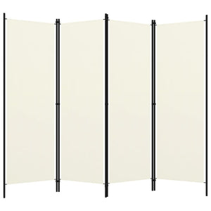4-Panel Room Divider White 78.7"x70.9