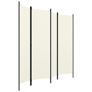4-Panel Room Divider White 78.7"x70.9