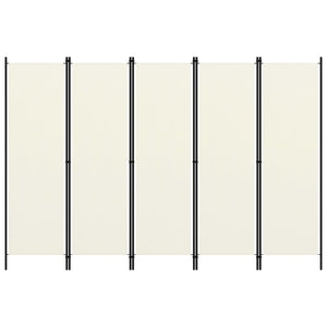 5-Panel Room Divider White 98.4"x70.9