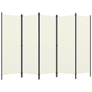 5-Panel Room Divider White 98.4"x70.9