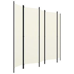 5-Panel Room Divider White 98.4"x70.9