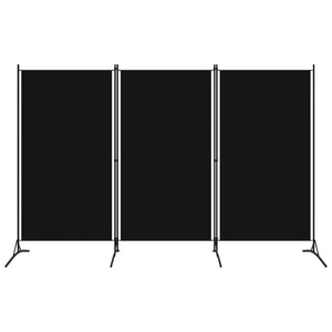 3-Panel Room Divider Black 102.4"x70.9" Fabric