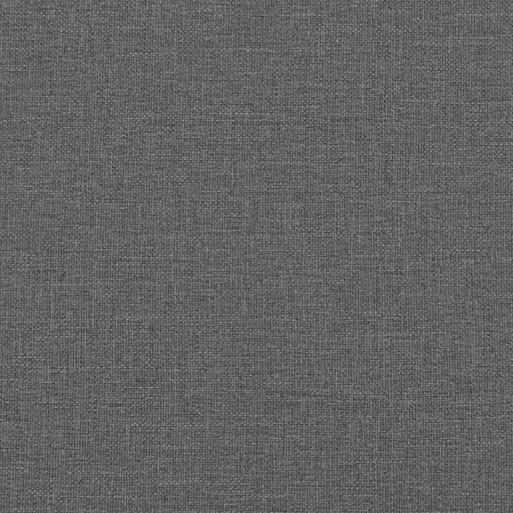 Bed Frame "Dover" Dark Gray 53.9"x74.8" Fabric