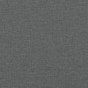 Bed Frame "Dover" Dark Gray 53.9"x74.8" Fabric