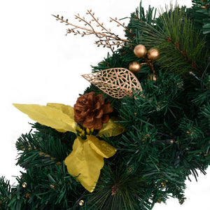 Christmas Garland with LED Lights Green 8.9'PVC