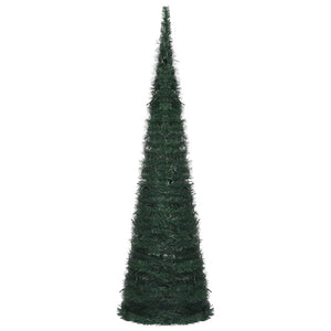 Pop-up String Artificial Pre-lit Christmas Tree Green 5 ft