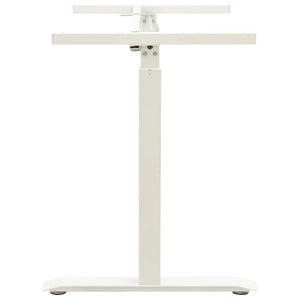 Manual Height Adjustable Standing Desk Frame Hand Crank White