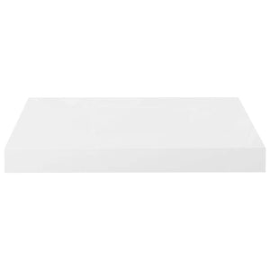 Floating Wall Shelves 2 pcs High Gloss White 15.7"x9.1"x1.5" MDF
