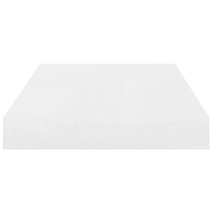 Floating Wall Shelves 2 pcs High Gloss White 15.7"x9.1"x1.5" MDF