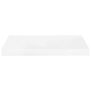 Floating Wall Shelves 2 pcs High Gloss White 19.7"x9.1"x1.5" MDF