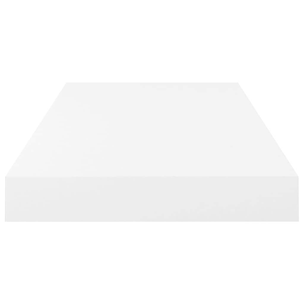 Floating Wall Shelves 2 pcs High Gloss White 19.7"x9.1"x1.5" MDF