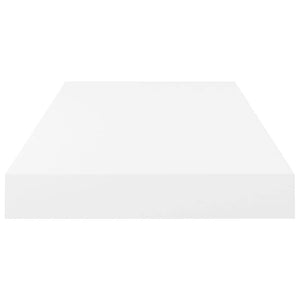 Floating Wall Shelves 2 pcs High Gloss White 19.7"x9.1"x1.5" MDF