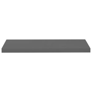 Floating Wall Shelf High Gloss Gray 31.5"x9.3"x1.5" MDF