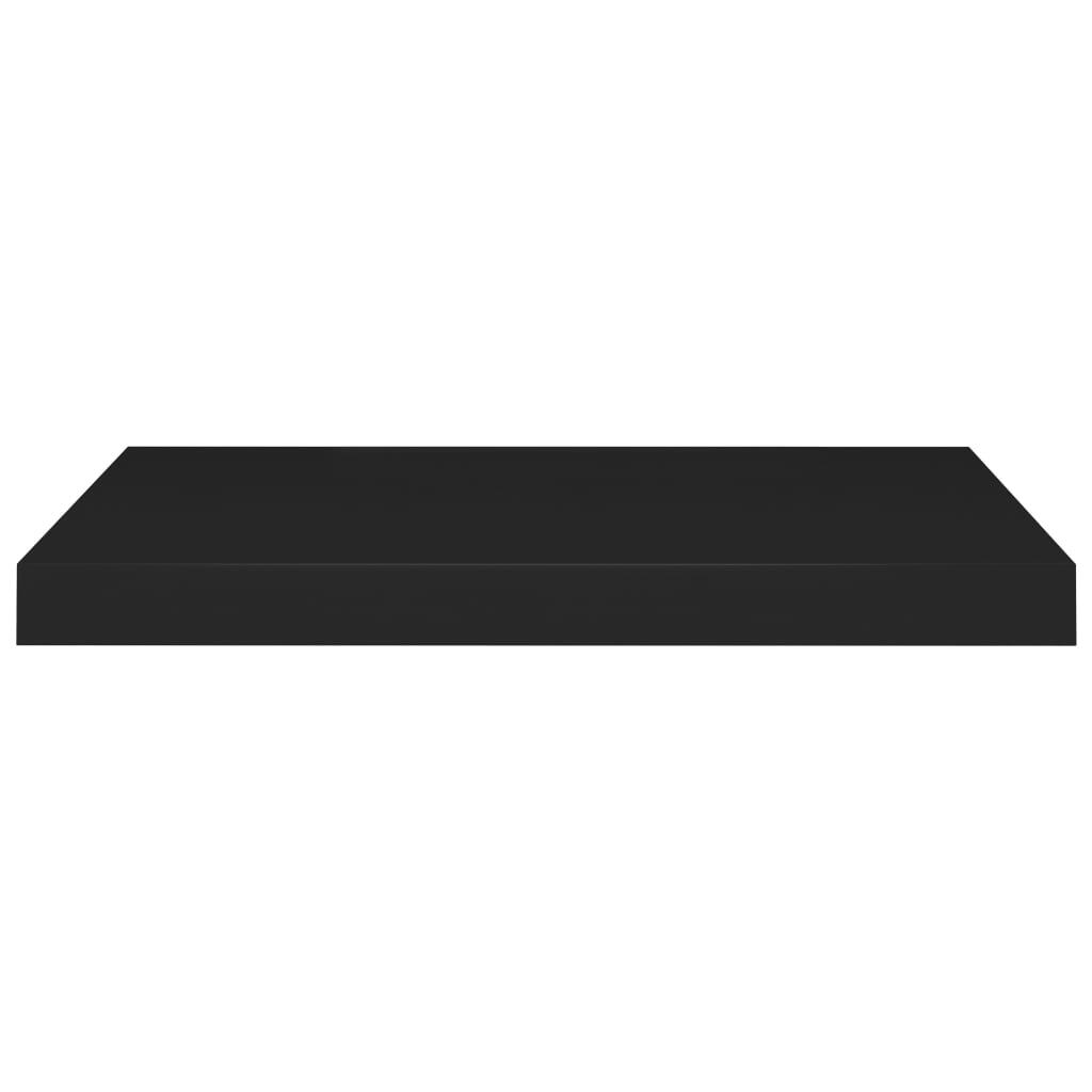 Floating Wall Shelves 2 pcs Black 23.6"x9.3"x1.5" MDF