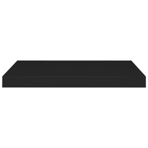 Floating Wall Shelves 2 pcs Black 23.6"x9.3"x1.5" MDF