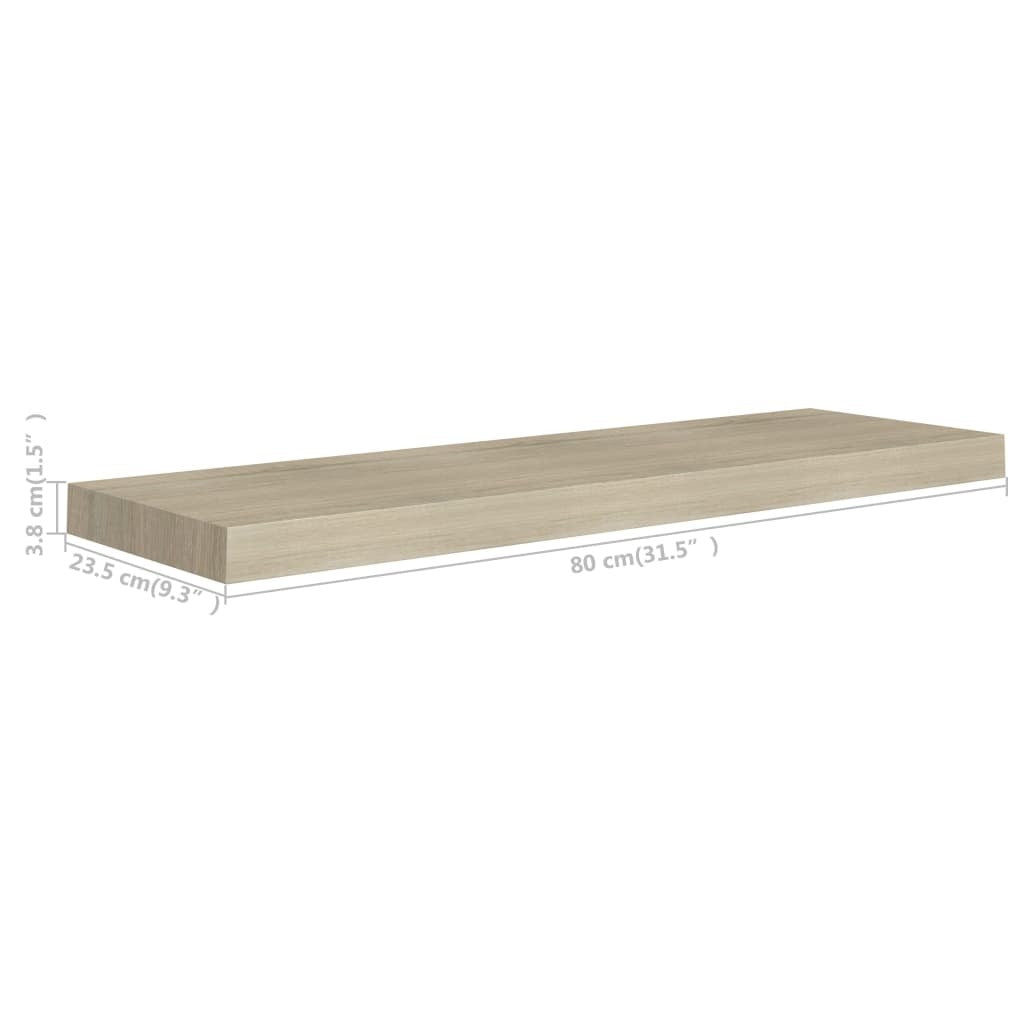 Floating Wall Shelves 4 pcs Oak 31.5"x9.3"x1.5" MDF