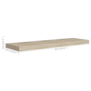 Floating Wall Shelf Oak 35.4"x9.3"x1.5" MDF