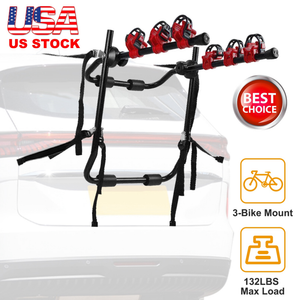 Car Bicycle Stand Rack 132LBS Load Hitch 3-Bike — Cycling