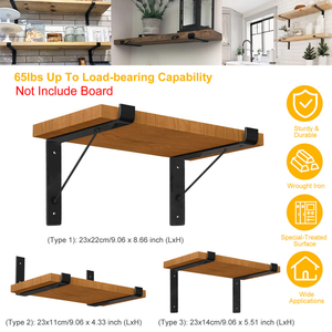 2-Pack Wall-Mounted Shelf Brackets – view 3