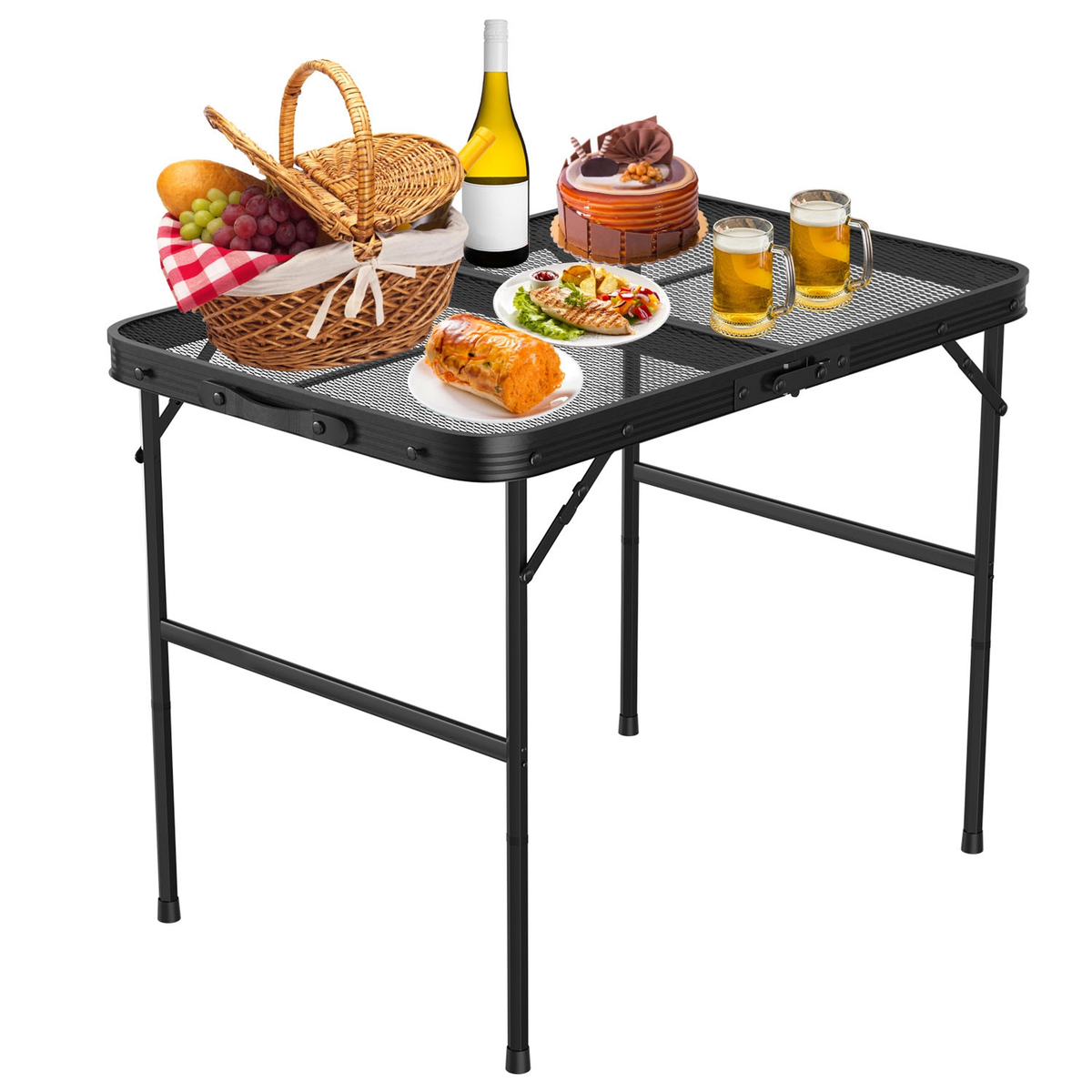 35.62x23.42x25.9in Foldable Camping Table — Outdoor Recreation
