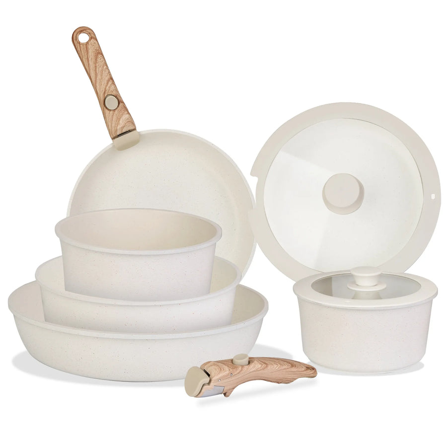 9Pcs Nonstick Cookware Set Kitchen Pots and Pans Set