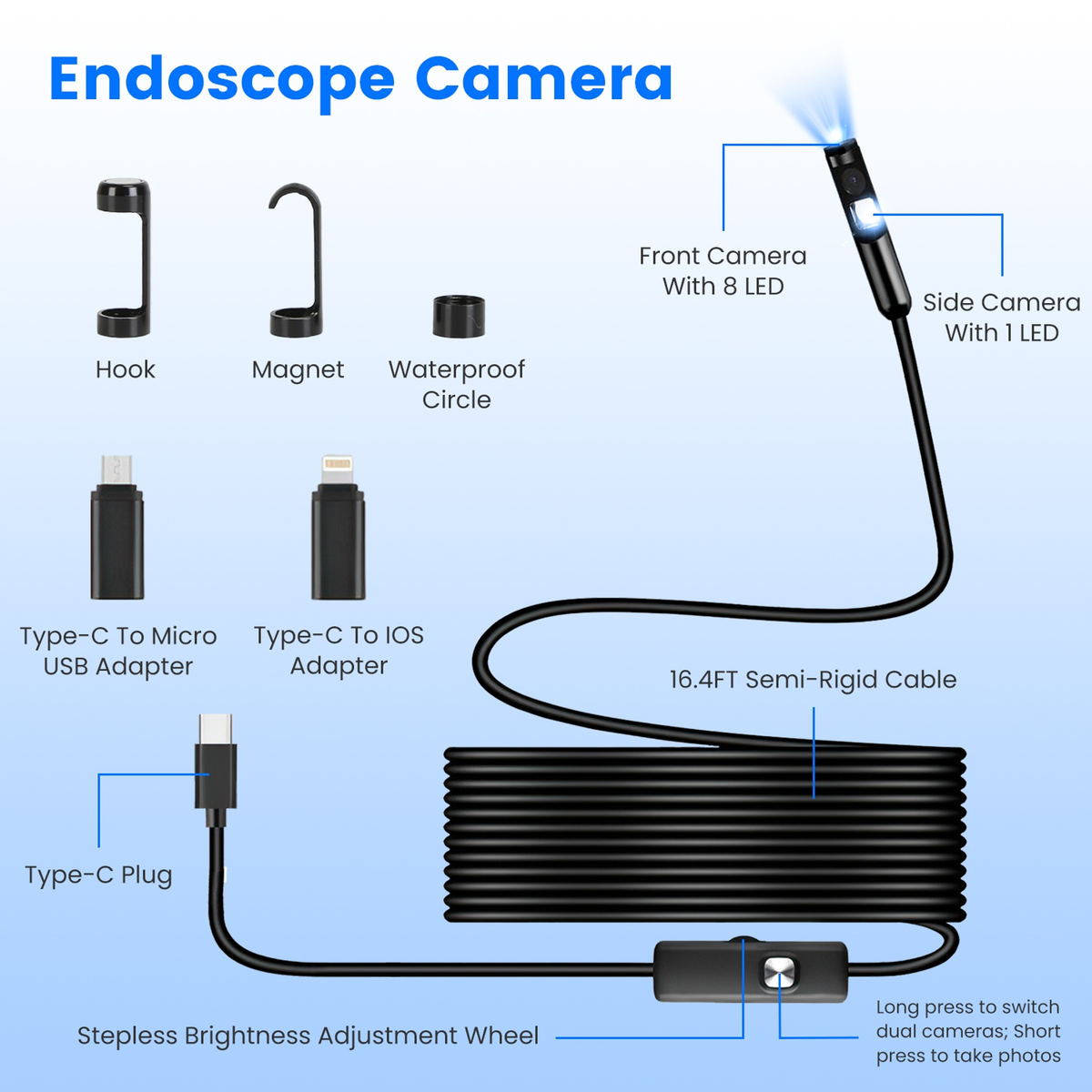 1920P HD Waterproof Inspection Borescope – view 6