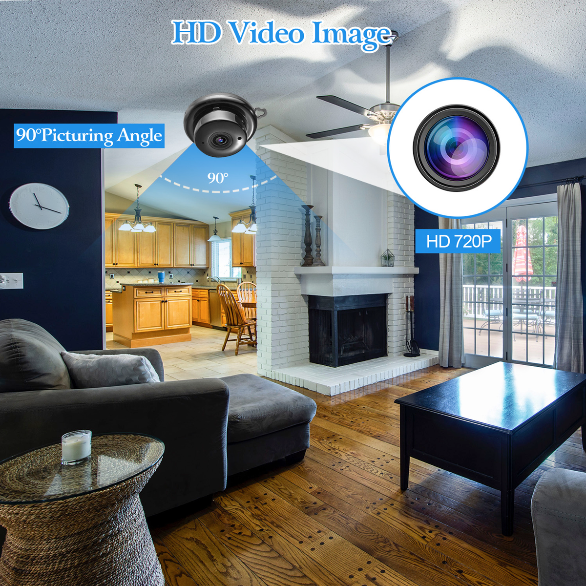 720p Wi-Fi IP Security Camera with Two-Way Audio — view 3
