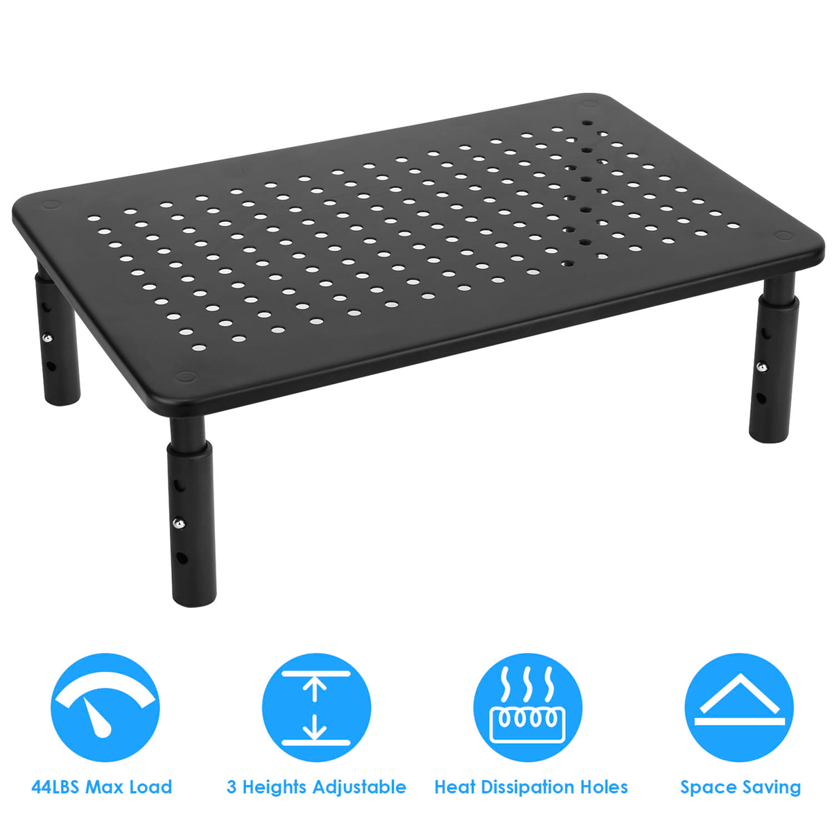 3-Height Adjustable Monitor Stand Riser — view 2