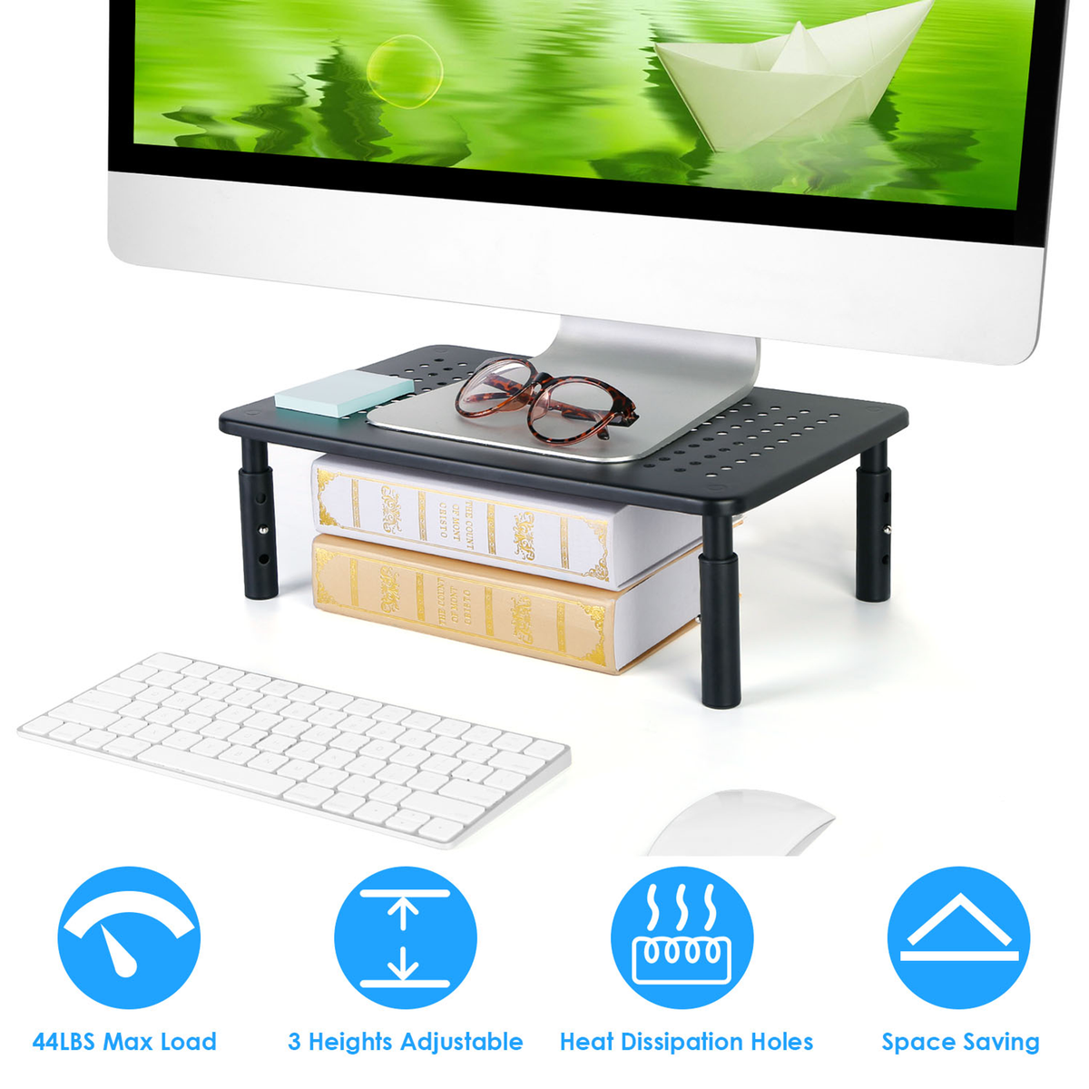 3-Height Adjustable Monitor Stand Riser — view 3