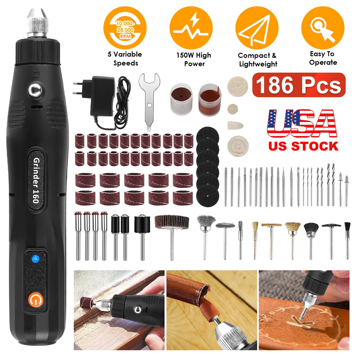 Mini Corded Rotary Power Tool Set – view 5