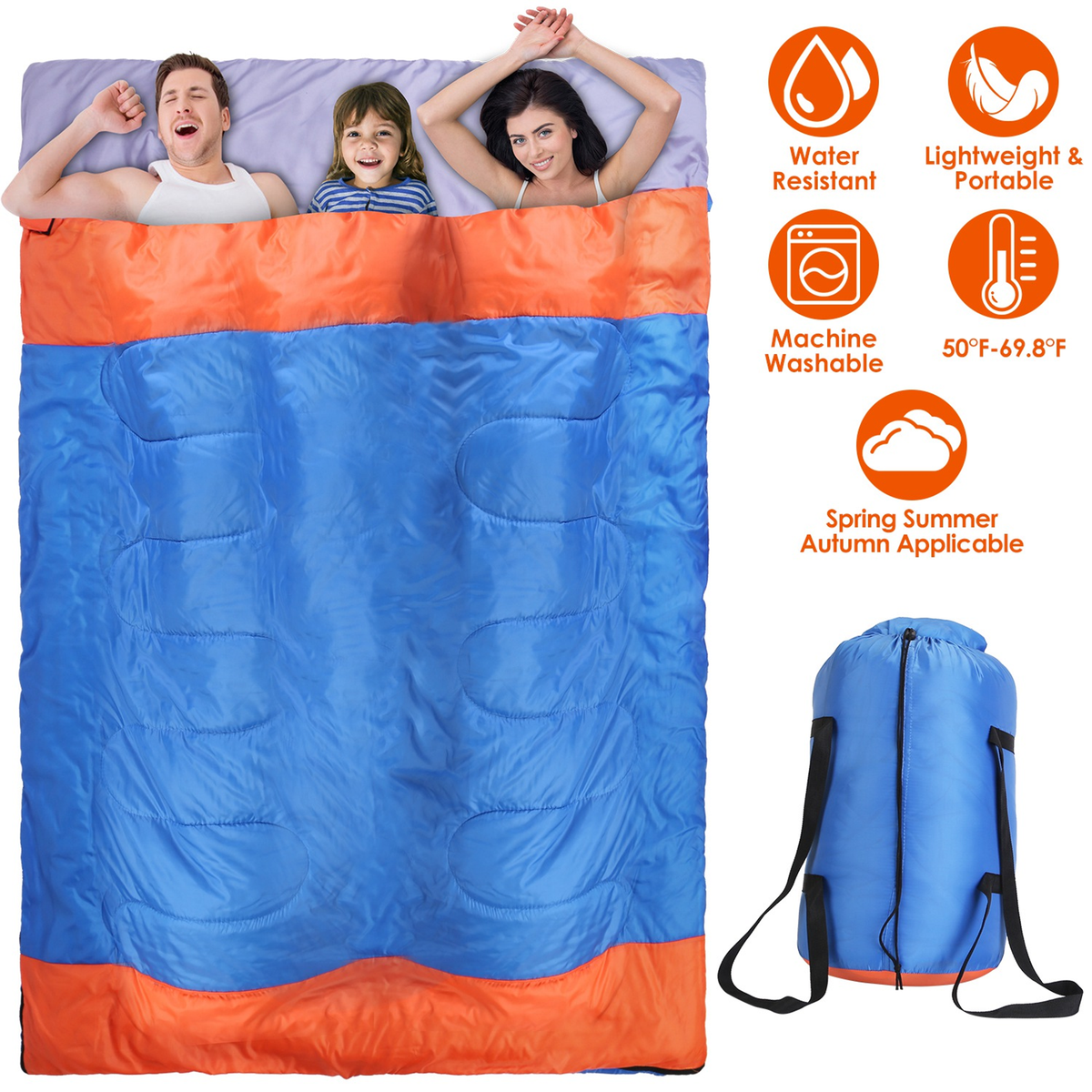 3 People Sleeping Bag — Camping & Hiking