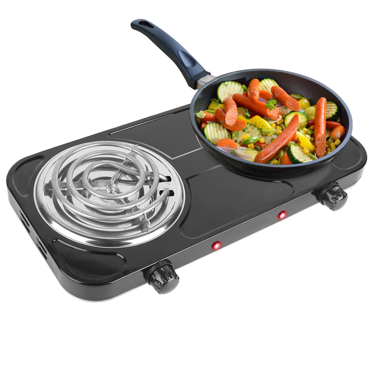 2000W Electric Double Burner Portable Coil Heating Hot Plate Stove