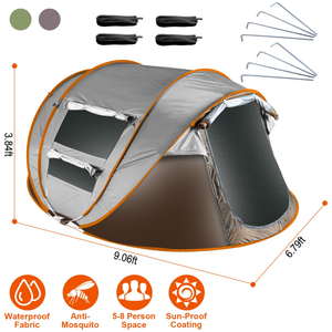 5-8 Person Pop Up Tent Automatic Setup Camping Tent — Camping & Hiking
