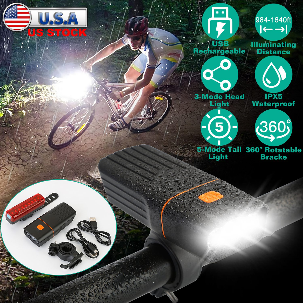 Super Bright Bike Light Set — Cycling