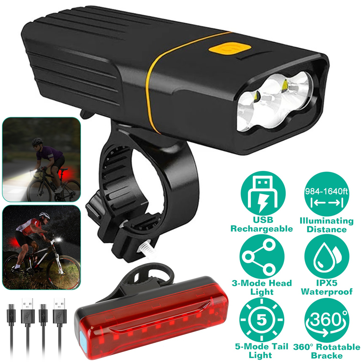 Super Bright Bike Light Set — Cycling